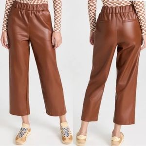 BlankNYC When Its Love Vegan Leather Crop Pants size X Small